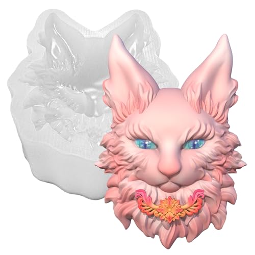 KAKIWYHHH Maine Coon Curlicues Katze 3D Epoxidharz Silikonform Handwerk Polymer Clay Gips von KAKIWYHHH