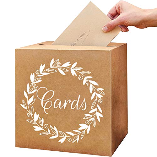 Kraftkarten-Box, Hochzeit, Postkasten, Pappe, Hochzeit, Party, Dekoration, Tischdekoration von KALEFO