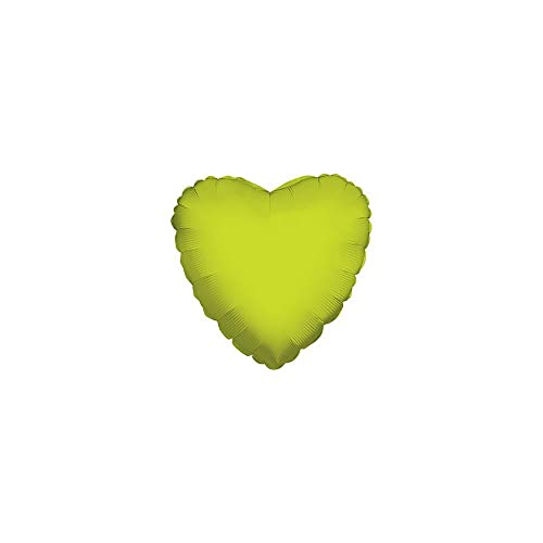 Globo Corazon 10cm Verde Lima - Foil Poliamida - K3410304 von KALEIDOSCOPE