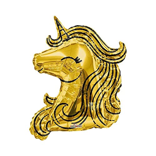 Palloncino Unicorno Oro 36inc - 91cm, 1pz. von KALEIDOSCOPE