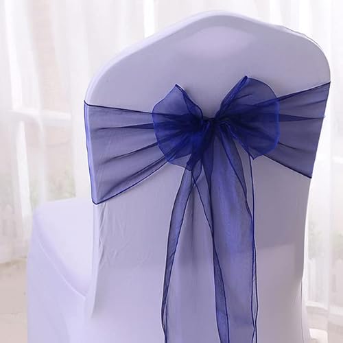 50/100 STÜCKE Schärpe Organza Stuhlschärpen Schleife Knoten Krawatte Band Stuhlabdeckung Tüll Für Hochzeitsbankett Event Party Dekoration Lieferungen-Dunkelblau,50pcs 50/100 STÜCKE Schärpe Organza Stuhlschärpen Schleife Knoten Krawatte Band Stuhlabdeckung Tüll Für Hochzeitsbankett Event Party Dekoration Lieferungen-Dunkelblau,50pcs von KALGHI