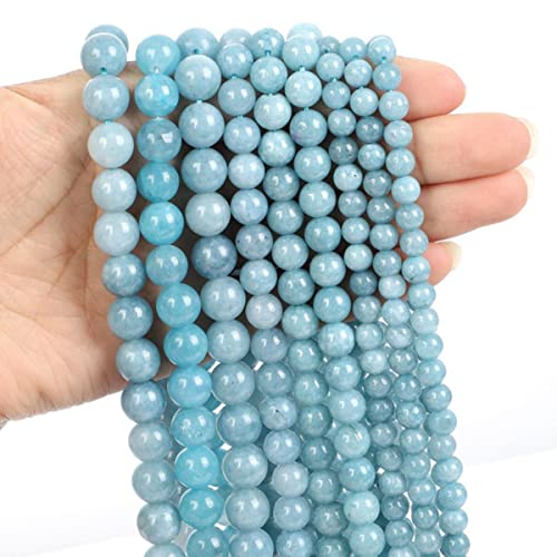 Natursteinperlen Blauer Aquamarin Achat Tigerauge Quarz Jade Lose Perlen Für Die Schmuckherstellung 4/6/8/10/12mm DIY Armbänder-Aquamarin,8mm ca. 45St Natursteinperlen Blauer Aquamarin Achat Tigerauge Quarz Jade Lose Perlen Für Die Schmuckherstellung 4/6/8/10/12mm DIY Armbänder-Aquamarin,8mm ca. 45St von KALGHI