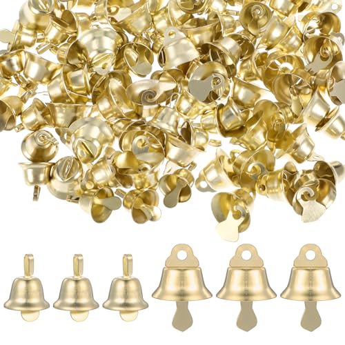 100 Stück Mini-Goldglocken, Kleine GlöCkchen zum Basteln, SchellenglöCkchen zum Basteln, Hochzeitsglocken zum LäUten Bei Hochzeiten, Papier-Hochzeitsglocken, Dekoration, Vintage-Glocken zum Basteln Un 100 Stück Mini-Goldglocken, Kleine GlöCkchen zum Basteln, SchellenglöCkchen zum Basteln, Hochzeitsglocken zum LäUten Bei Hochzeiten, Papier-Hochzeitsglocken, Dekoration, Vintage-Glocken zum Basteln Un von KALIONE