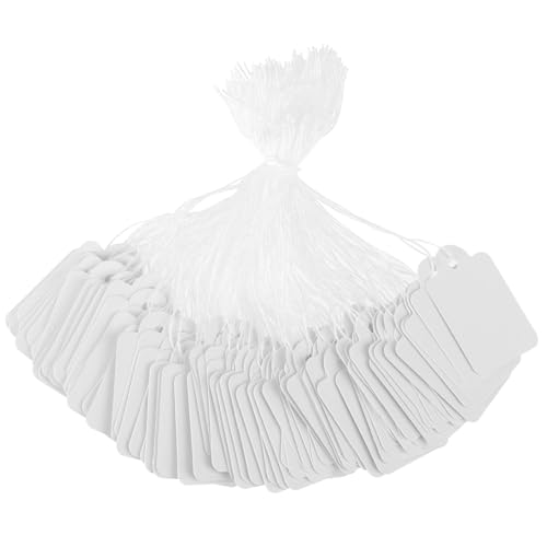 200 Stück Preisschilder, Schmuck-Preisschilder Preisschilder mit Schnur Hängeetiketten Anhänger mit Schnur Geschenk-Preisschilder Preisschilder zum Ausstellen von Schmuck Kleidung (Weiß, 35 x 22mm) 200 Stück Preisschilder, Schmuck-Preisschilder Preisschilder mit Schnur Hängeetiketten Anhänger mit Schnur Geschenk-Preisschilder Preisschilder zum Ausstellen von Schmuck Kleidung (Weiß, 35 x 22mm) von KALIONE