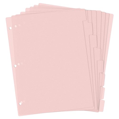 3-Ringbuch-Kunststoff-Trennblätter-Set, 8 Register, stabile Kunststoff-Trennblätter, Ordner-Trennblätter mit Tabs, rosa Ordner-Trennblätter, ästhetische Trennblätter für Ordner, geeignet für 3-Ringbuch-Kunststoff-Trennblätter-Set, 8 Register, stabile Kunststoff-Trennblätter, Ordner-Trennblätter mit Tabs, rosa Ordner-Trennblätter, ästhetische Trennblätter für Ordner, geeignet für von KALIONE