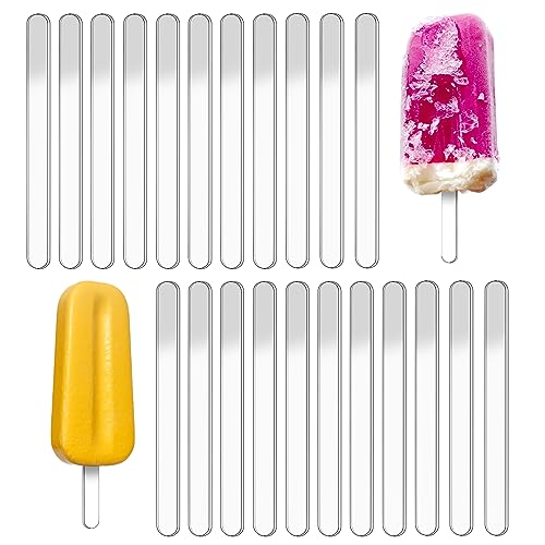 30pcs Clear Acrylic Sticks, Reusable Ice Cream Sticks, Ice Cream Sticks, Cake Molds, Cake Sticks for Homemade Ice Cream, Cakes, Desserts (4.5 inches) von KALIONE