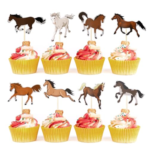 40 Stück Pferde Geburtstagsdeko Tortendeko Pferd Cupcake-Topper mit Pferdemotiv Tier-Cupcake-Picks Party-Dekoration für Pferderennen-Partys Geburtstagsfeiern zum Thema Pferderennen,Muffin Deko 40 Stück Pferde Geburtstagsdeko Tortendeko Pferd Cupcake-Topper mit Pferdemotiv Tier-Cupcake-Picks Party-Dekoration für Pferderennen-Partys Geburtstagsfeiern zum Thema Pferderennen,Muffin Deko von KALIONE