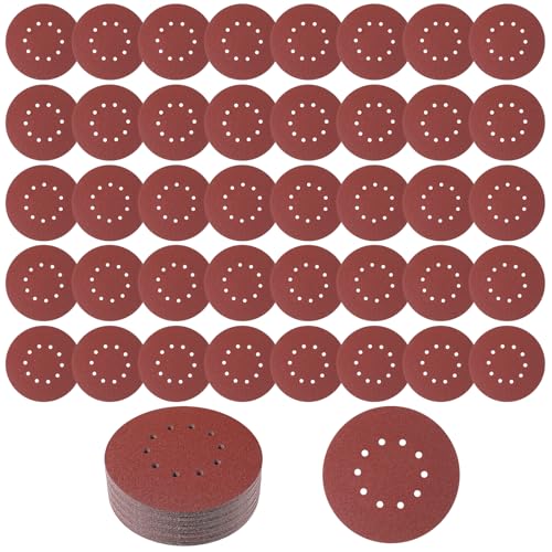 50 Stück 22,9 cm 10-Loch-Schleifscheiben-Set, je 10 Stück mit 60, 80, 120, 150, 240 Körnungen, Klett-Schleifscheiben für 22,9 cm Trockenbauschleifer, Holzmöbel-Finishing 50 Stück 22,9 cm 10-Loch-Schleifscheiben-Set, je 10 Stück mit 60, 80, 120, 150, 240 Körnungen, Klett-Schleifscheiben für 22,9 cm Trockenbauschleifer, Holzmöbel-Finishing von KALIONE