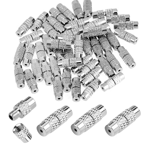 50 Stück Messing-Schraubverschlüsse für die Schmuckherstellung, Fassverschlüsse, Kordel-Endkappen, Schmuck-Endkappen für die Herstellung von Halsketten, Armbändern von KALIONE