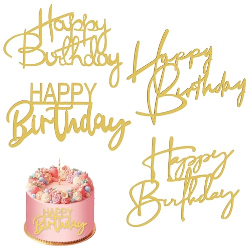 8 Stück 4 Stile Acryl goldene doppelseitige Glitzerbuchstaben Geburtstagskuchendekorationen Cake Topper Happy Birthday, Happy Birthday Tortendeko goldener Kuchenaufsatz Kuchenbuchstaben 8 Stück 4 Stile Acryl goldene doppelseitige Glitzerbuchstaben Geburtstagskuchendekorationen Cake Topper Happy Birthday, Happy Birthday Tortendeko goldener Kuchenaufsatz Kuchenbuchstaben von KALIONE