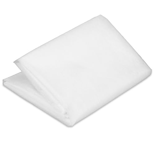 Bügelvlies 200 x 100 cm Aufbügelbarer Einlagestoff 25g/m² Leichtes Doppelseitig Schmelzbar Vlies Vliesstoff für Bügelfalten, Nähhandwerk, Verstärkte Bekleidung (Weiß) von KALIONE