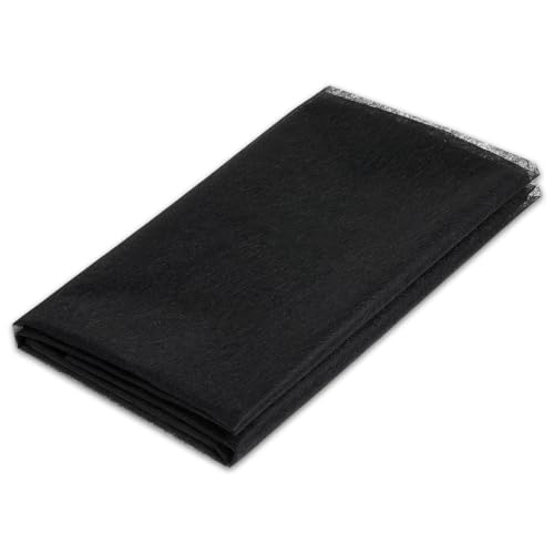 Bügelvlies Doppelseitig Schmelzbar Vlies 200 x 90 cm Aufbügelbarer Einlagestoff 25g/m² Leichtes Gewicht Vliesstoff für Bügelfalten, Nähhandwerk, Verstärkte Bekleidung (Schwarz) von KALIONE