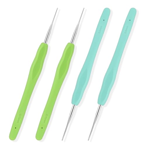 KALIONE Dreadlock-Werkzeuge, Häkelnadeln für Haare, 0,5 mm, 0,75 mm, Dreadlock-Häkelnadel, Häkelnadel, Nadel für Dreads, Zöpfe, Handwerk, 4 Packungen KALIONE Dreadlock-Werkzeuge, Häkelnadeln für Haare, 0,5 mm, 0,75 mm, Dreadlock-Häkelnadel, Häkelnadel, Nadel für Dreads, Zöpfe, Handwerk, 4 Packungen von KALIONE