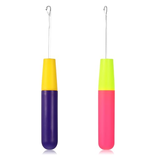 Latch Hook, 2 Stück Latch Häkelnadel Haken Latch Werkzeug Knüpfhaken, Knüpfhaken-Werkzeug, Knüpfhaken-Werkzeug für Häkelzöpfe, Haarverlängerung, Mikrozöpfe, Mehrzweck-Stricknadeln (5,7 mm&3,8 mm) Latch Hook, 2 Stück Latch Häkelnadel Haken Latch Werkzeug Knüpfhaken, Knüpfhaken-Werkzeug, Knüpfhaken-Werkzeug für Häkelzöpfe, Haarverlängerung, Mikrozöpfe, Mehrzweck-Stricknadeln (5,7 mm&3,8 mm) von KALIONE