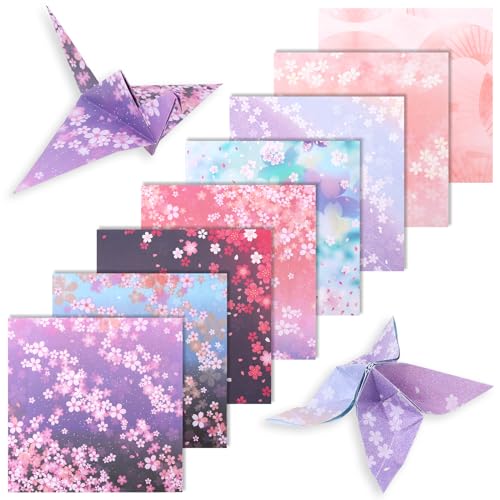 Origami Papier, 120 Blatt 15 x 15 cm Faltpapier mit Kirschblütenmuster, Doppelseitiges Farbiges Origami Papier, 8 Stile, Leicht Faltbares Washi-Papier für Kunsthandwerksprojekte Origami Papier, 120 Blatt 15 x 15 cm Faltpapier mit Kirschblütenmuster, Doppelseitiges Farbiges Origami Papier, 8 Stile, Leicht Faltbares Washi-Papier für Kunsthandwerksprojekte von KALIONE