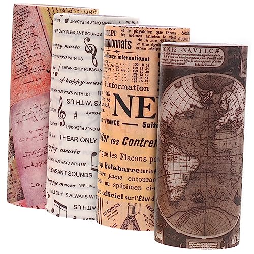 KALLORY 1 Box Vintage Zeitungsband Scrapbook Retro Handkonto Tapes Retro Tape Vintage Tapes Selbstklebende Bänder Geschenkband Papier KALLORY 1 Box Vintage Zeitungsband Scrapbook Retro Handkonto Tapes Retro Tape Vintage Tapes Selbstklebende Bänder Geschenkband Papier von KALLORY