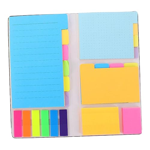 KALLORY 1 Haftnotiz Memo Notiz Pads Klebepad Notizblöcke fürs Büro Notizblöcke für Schreibwaren Mehrzweck-Memo-Aufkleber Selbstklebende Notizen Index-Aufkleber beachten Leder von KALLORY