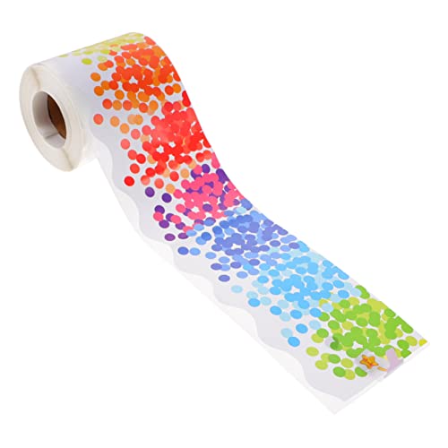 KALLORY 1 Rolle Bunte Tupfenaufkleber Bleistiftdekorationen für das Klassenzimmer Tür schreibtischdeko schreibtisch dekoration Grenzpapier Bulletin -Brettverkleidung Kupferplattenaufkleber von KALLORY