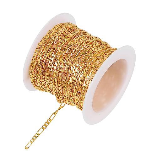 KALLORY 1 Rolle DIY zubehör schmuck ketten Schmuckkette DIY Schmuckzubehör DIY Schmuckmaterial Halsketten Ketten für die Schmuckherstellung plattiert Kupferkette zarte Gliederkette Golden von KALLORY