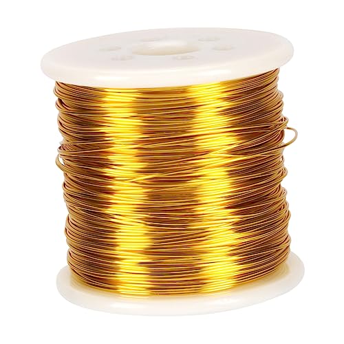 KALLORY 1 Rolle Kupferdrahtschmuckzubehör Perlen Für Schmuckhersteller Handwerk Machen Herstellung Draht Zum Basteln Dünn Kabel Trüben Schmuck Draht Perlendraht Golden von KALLORY