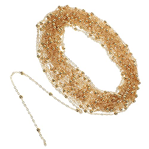 KALLORY 1 Rolle Rolle Kugelkette Halsketten Schließe Schmuckzubehör Ringe Crimpen Bausatz Stapler Reize Charme Perle Kit Zur Schmuckherstellung Anhänger Armbänder Edelstein Golden Kupfer von KALLORY