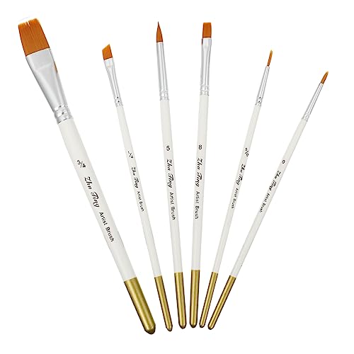 KALLORY 1 Satz 6 Stück Backwerkzeug-Set Backpinsel zum Backen Fondant Keksdekorationsvorräte Cookie-Schreiber Zuckerguss Kuchenmalerei Pinsel Cookie-Scribe-Tool Vernickeltes Bleirohr Weiß von KALLORY