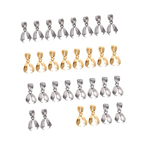 KALLORY 1 Satz Anhängerschnalle Aus Edelstahl Gliederschnalle Für Diy Anhängerverschlüsse Aus Metall Schmuckanhänger Verbindungsschnallen Edelstahlverschlüsse Rostfreier Stahl 30 Stück von KALLORY