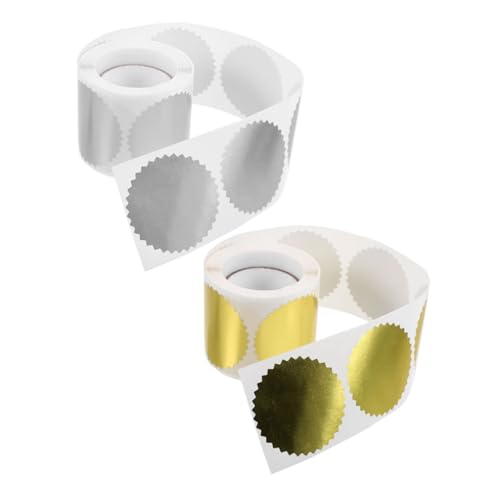 KALLORY 1 Satz Ausrüstungsaufkleber Buchpräge-folienaufkleber Goldstempelaufkleber Goldene Aufkleber Für Umschläge Zertifikatsaufkleber Prägestempel Unterlage Aus Pergaminpapier 2 Rollen KALLORY 1 Satz Ausrüstungsaufkleber Buchpräge-folienaufkleber Goldstempelaufkleber Goldene Aufkleber Für Umschläge Zertifikatsaufkleber Prägestempel Unterlage Aus Pergaminpapier 2 Rollen von KALLORY