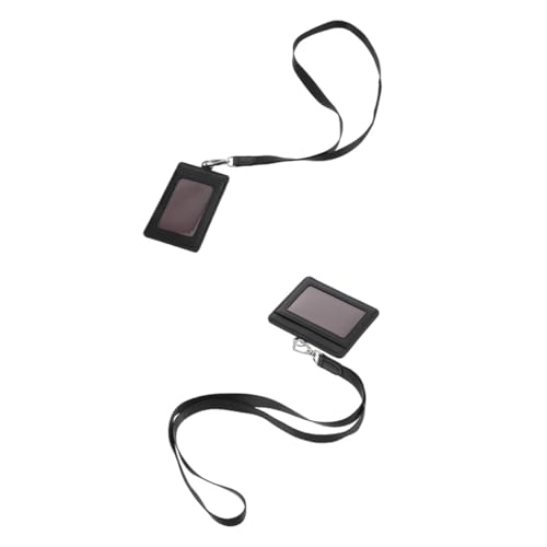 KALLORY 1 Satz Ausweisinhaber Kartenbox Karteikarten Box Kartenmäppchen Kartenhalter Für Ärzte Schlüssel Abzeichen Kartenhalter Mit Lanyard Id-kartenhalter Mit Landyard Pu Black 2 Stück KALLORY 1 Satz Ausweisinhaber Kartenbox Karteikarten Box Kartenmäppchen Kartenhalter Für Ärzte Schlüssel Abzeichen Kartenhalter Mit Lanyard Id-kartenhalter Mit Landyard Pu Black 2 Stück von KALLORY