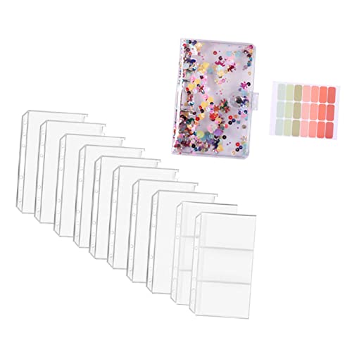 KALLORY 1 Satz Bindemittel-Notizbuch Reißverschluss klares notizbuch für Bindetasche Loseblatt Notizbücher sparen Binder Notebook Geldbinder dekoratives Sparbuch Büro klarer Notizblock PVC KALLORY 1 Satz Bindemittel-Notizbuch Reißverschluss klares notizbuch für Bindetasche Loseblatt Notizbücher sparen Binder Notebook Geldbinder dekoratives Sparbuch Büro klarer Notizblock PVC von KALLORY