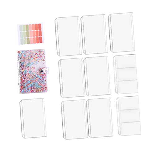 KALLORY 1 Satz Binder Hauptbuch Taschennotizbuch Office -Notizbuch mit Reißverschluss klein kreditkartenhalter credit card holder dekoratives Sparbuch Haushaltskartenbuch Rostfreier Stahl von KALLORY