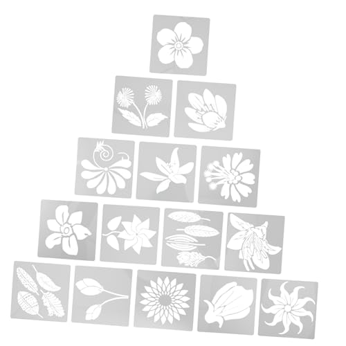KALLORY 1 Satz Blumen Malen Schablonen Blumen- Schablonen Für Diy Handwerk Kunst Klein Diy -malvorlage Mini-schablonen Zeichnungsvorlage Wiederverwendbar Groß Das Haustier Weiß 18 Stück von KALLORY
