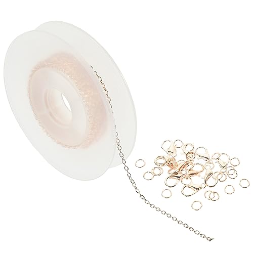 KALLORY 1 Satz DIY zubehör Reize Kette zur Herstellung von Armbändern für schmuckherstellung schmuck machen Kette und Schnalle Kettenset zur Herstellung von Armbändern Eisen Rose Gold von KALLORY
