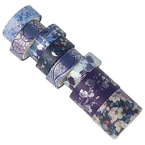 KALLORY 1 Satz Dekorative Handbuch Aufkleber Dekoratives Klebeband Für Einklebebuch Zarte Bänder Blumenband Dekorative Washi-klebebänder Washi-tape Für Scrapbooking Flüsterpapier 8rollen von KALLORY