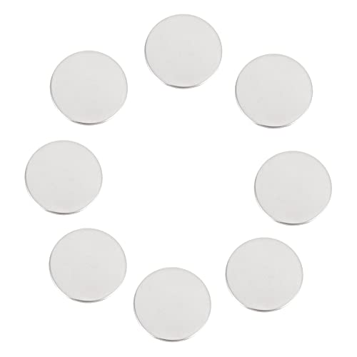 KALLORY 1 Satz Diy Anhängerrohlinge Runden Runde Leere Einfassungen Schmucktabletts Mit Edelsteinen Leere Einfassungsfächer Strass-anhänger-einstellungen Rostfreier Stahl Silber 50 Stück von KALLORY