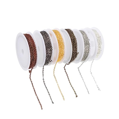 KALLORY 1 Satz Diy Zubehör Dekorativ Herstellung Dünn Machen Dekoration Schlüssel Diy -schmuckversorgungen Metallkette Diy -materialkette Schmuckkette Kettenschmuck Diy-kette Eisen 6 Stück von KALLORY