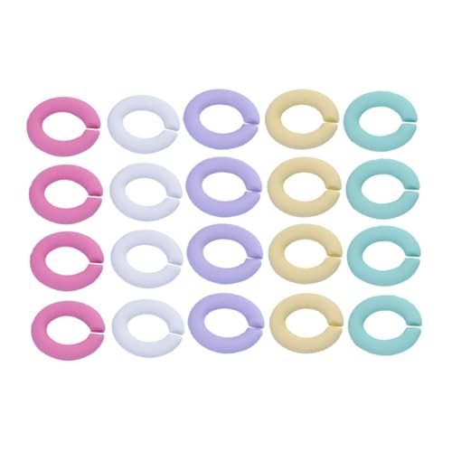 KALLORY 1 Satz Diy Zubehör Kette Geschlossene Biegeringe Für Die Schmuckherstellung Zinn Runden Draht Haken Schnallen Für Armbänder Selber Machen Acrylschnalle Diy-link-anschlüsse 20 Stück von KALLORY