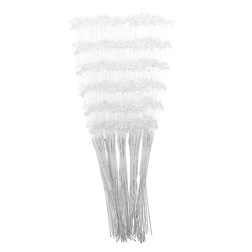KALLORY 1 Satz Herzstück Einer Tischvase Party Perle Hochzeitsdekor Junggesellin Blumenstrauß Stifte Braut- Brautjungfer Hochzeitsbedarf Hochzeitsstrauß-sticks Plastik Weiß 100 Stück von KALLORY