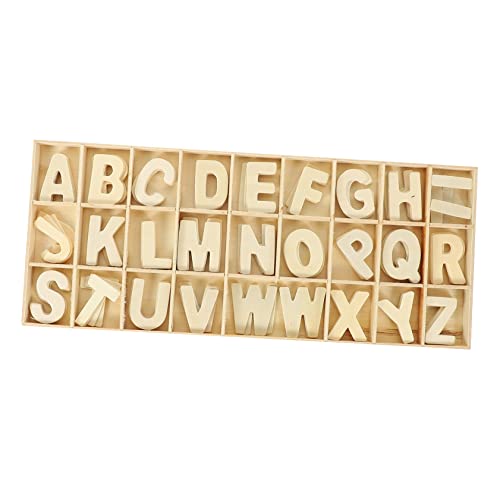 KALLORY 1 Satz Holzspäne schreiben holzspielzeug home decor holzspalter toys home dekoration ornaments Alphabet-Hackschnitzel Wohndekoration Alphabet-Holzchips DIY liefert von KALLORY