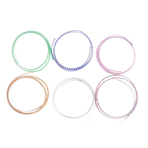 KALLORY 1 Satz Kunsthandwerk Klebeband Schrottband Juwelen Rosa Selbst Farbe Farbig Scrapbooking Tape Vinyl Sammelalbum Hochzeitsdeko Kristallbänder Diy Klebeband Buntes Strassband 6rollen von KALLORY