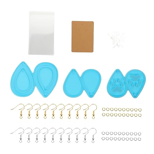 KALLORY 1 Satz Ohrringform Schlüssel Lieferungen Schmuckzubehör Set Zur Herstellung Von Ohrringen Für Form Zur Herstellung Von Ohrringen Hängende Anhängerform Blue Papierstau von KALLORY