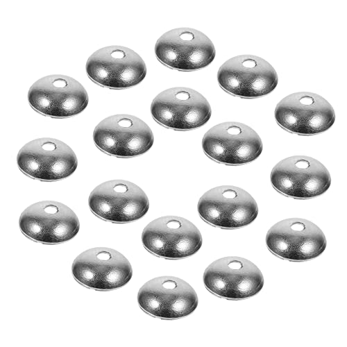 KALLORY 1 Satz Perlenhutblumenhalter Für Schmuck Halskette Wohnung Aluminium Perlenkappen Perlen Zur Herstellung Von Armbändern Rostfreier Stahl Silver 150 Stück von KALLORY