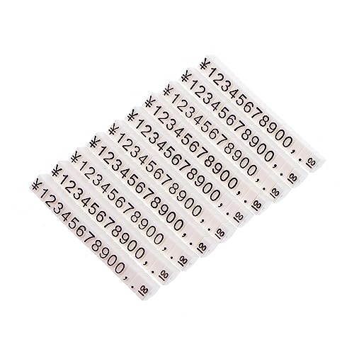 KALLORY 1 Satz Preisschild Etiketten Für Schmuck Tags Verkaufen Die Anzeige Klebrig Stichworte Plastik Weiß 10 Stück von KALLORY