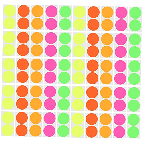 KALLORY 1 Satz Rundes Etikett Aufkleber Kreis Sammelalbum Vinyl Punkte Neon Runden Farbig Hochzeitsgeschenk Etiketten Einfügen Siegelabziehbilder Fluoreszierendes Papier Bunt 100 Stück KALLORY 1 Satz Rundes Etikett Aufkleber Kreis Sammelalbum Vinyl Punkte Neon Runden Farbig Hochzeitsgeschenk Etiketten Einfügen Siegelabziehbilder Fluoreszierendes Papier Bunt 100 Stück von KALLORY