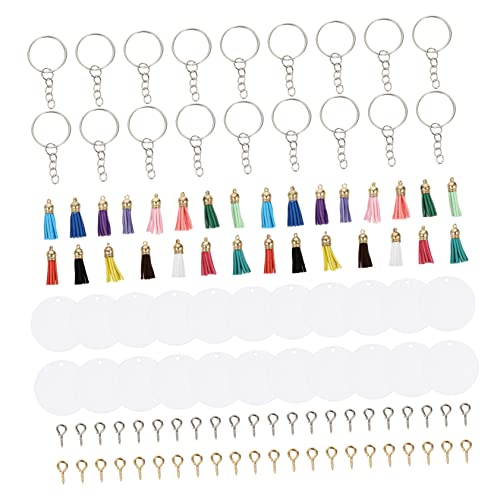 KALLORY 1 Satz Schlüsselanhänger Übertragen Zubehör Klein Quasten Schlüsselbundanhänger Diy -schlüsselbund Schlüsselkette Diy Anhänger Diy Schlüsselanhänger Diy-anhänger Golden Acryl von KALLORY
