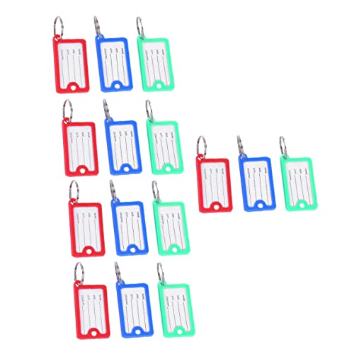 KALLORY 1 Satz Schlüsselwort Schlüsselanhänger Mit Etiketten Schlüsseletiketten Mit Ring Kofferbeschriftungen Nummerschild Schlusselanhanger Schlüssel-id-label Nummernschild Eisen 36 Stück von KALLORY