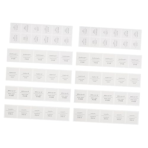 KALLORY 1 Satz Spendeflaschenetikett Etiketten Für Flaschen Wasserfester Etikettenaufkleber Wasserdichte Aufkleber Wasserflaschenetikett Etiketten Für Spenderflaschen Papier 50 Blatt von KALLORY