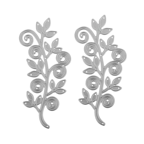 KALLORY 1 Satz Stanzform Blätter Schnitte Schneiden Blattstanzungen Diy Bastelschablone Scrapbooking-stanzteile Aus Stahl Schablone Prägen Kohlenstoffstahl Silber 2 Stück von KALLORY