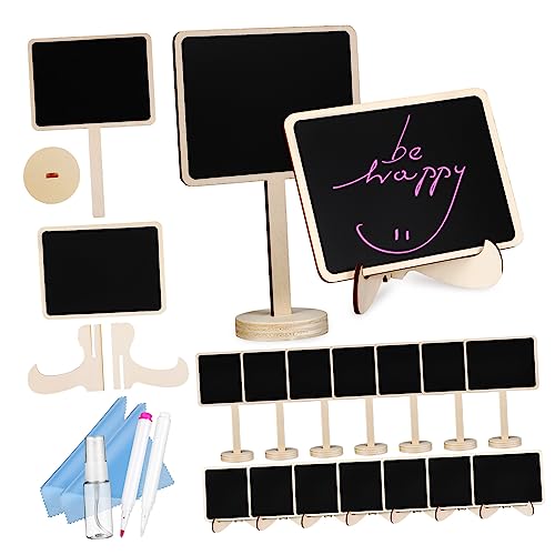 KALLORY 1 Satz Tafelzeichen für Lebensmittel write board tischgestell Tischset marker pen tavlit Planke Staffelei stehen elektronisches Schild Etikett Mini-Tafelschilder Mini-Tafeln Holz von KALLORY