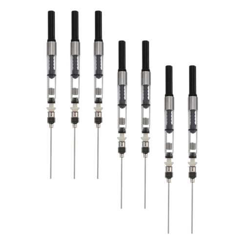 KALLORY 1 Satz Tintenabsorber Brunnenstift -tintenkonverter Tintenabsorbierendes Hilfswerkzeug Füllfederhalter-zubehör Stifttintenabsorptionsinstrument Rostfreier Stahl Schwarz 7 Stück von KALLORY